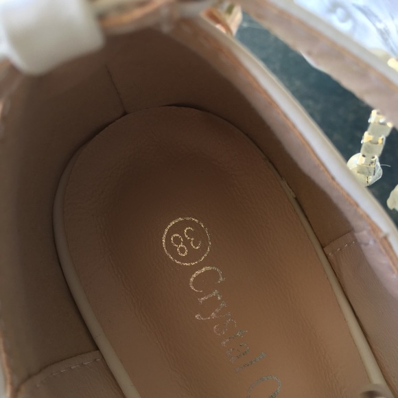 Pearl dangle ankle strap wedges - Picture 7 of 8